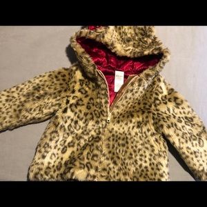 Gymboree Leopard F.Fur Coat w/ears (18-24 months)